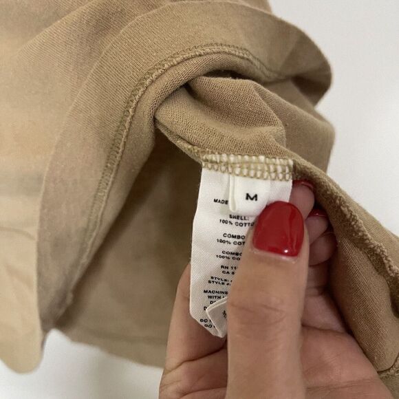 HELMUT LANG tan brown graphic crew neck short sleeve tshirt size medium - Picture 6 of 6